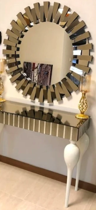 Dresuar ST 18113 GÜNEŞ Model Parlak bronz cam ayna kaplı Kayın to Dresuar ST 18113 GÜNEŞ Model Parlak bronz cam ayna kaplı Kayın to