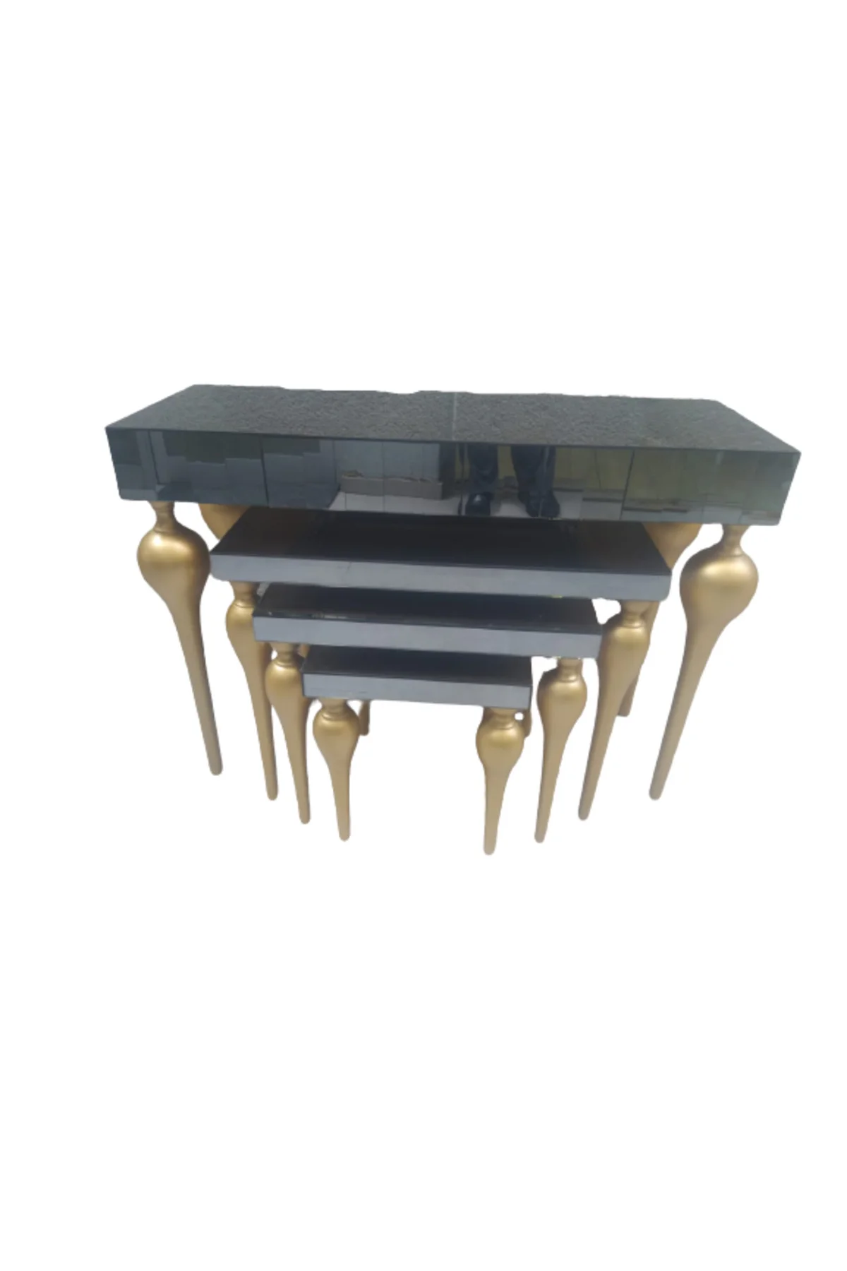 Dresuar-Zigon 13873 TOMBUL Model Kayın MDF tabla Parlak GOLD renk Füme cam Kaplam Dresuar-Zigon 13873 TOMBUL Model Kayın MDF tabla Parlak GOLD renk Füme cam Kaplam - Görsel 2