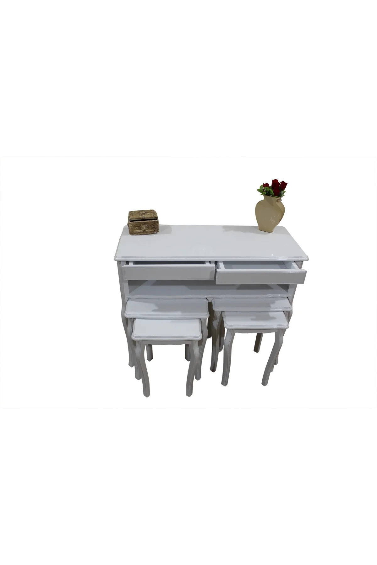 Dresuar Zigon 14609 Takım ASLAN Model Kayın Oyma Beyaz Nakış OVAL ayna El Yapım Dresuar Zigon 14609 Takım ASLAN Model Kayın Oyma Beyaz Nakış OVAL ayna El Yapım - Görsel 4