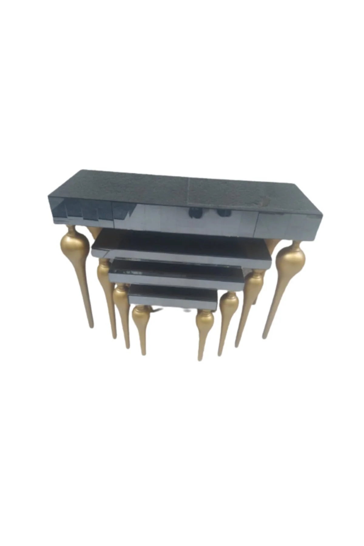 Dresuar-Zigon 18185 TOMBUL ayak Model Kayın Torna MDF Parlk gold Füme cam Kaplama Dresuar-Zigon 18185 TOMBUL ayak Model Kayın Torna MDF Parlk gold Füme cam Kaplama - Görsel 6