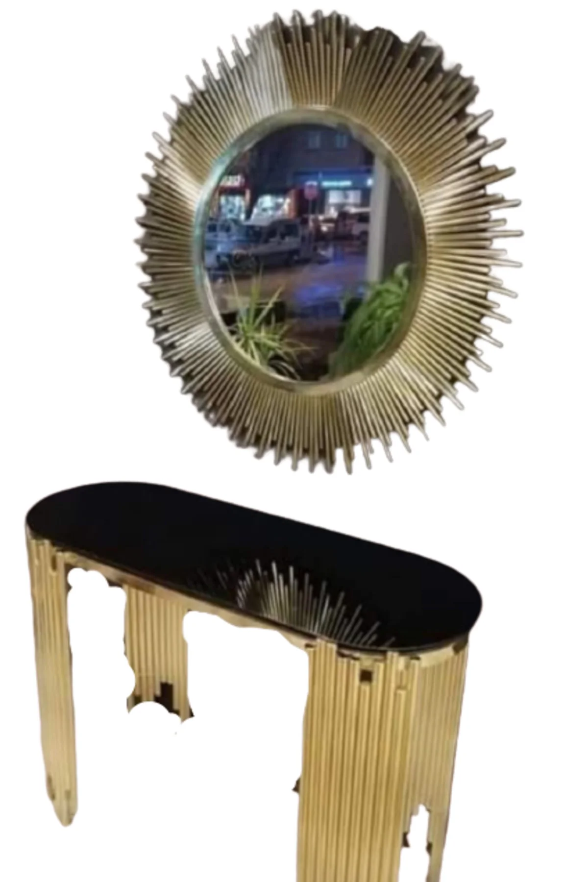 Dresuar17412 NİCE GÜNEŞ Model Metal Gold Renk Kaplama Yuvarlak Güneş Ayna El Yapı Dresuar17412 NİCE GÜNEŞ Model Metal Gold Renk Kaplama Yuvarlak Güneş Ayna El Yapı - Görsel 7