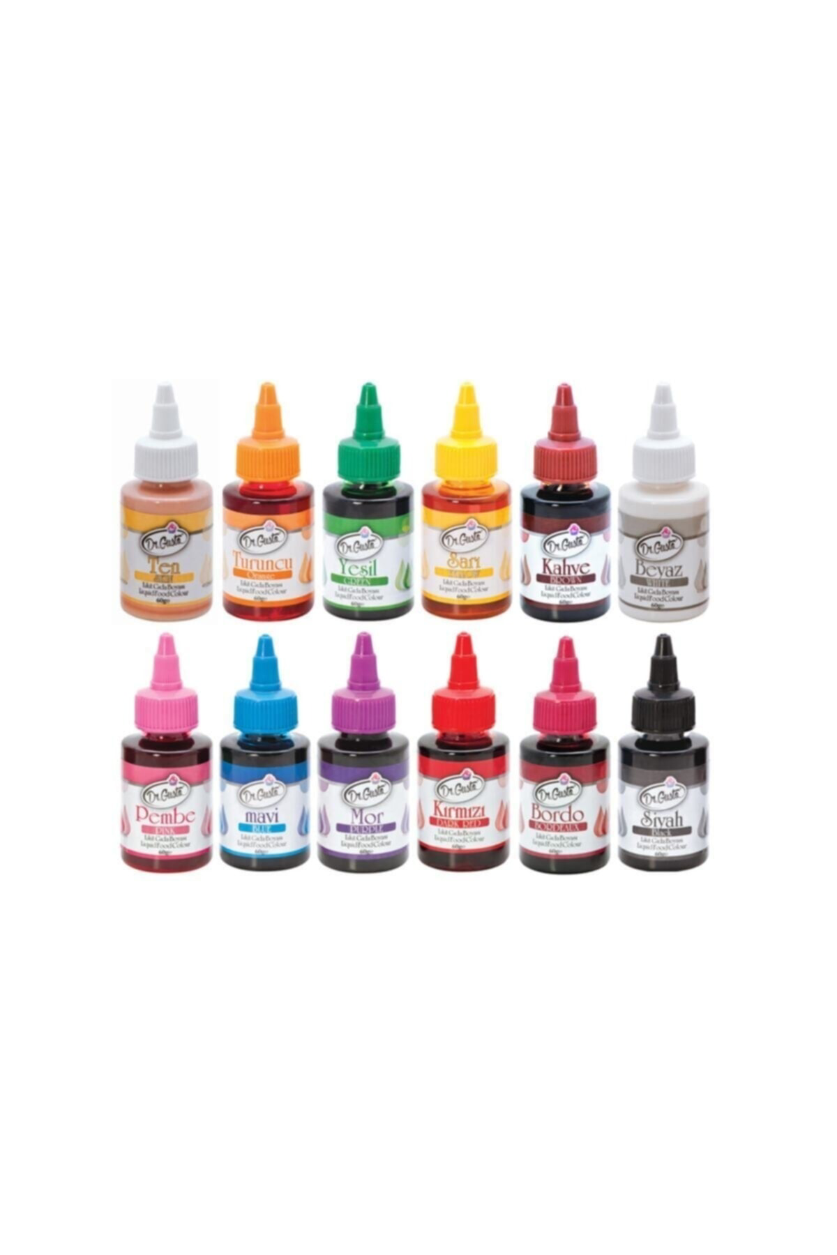 Dr.gusto Su Bazlı Likit Gıda Boyaları 12 Renk 60gr