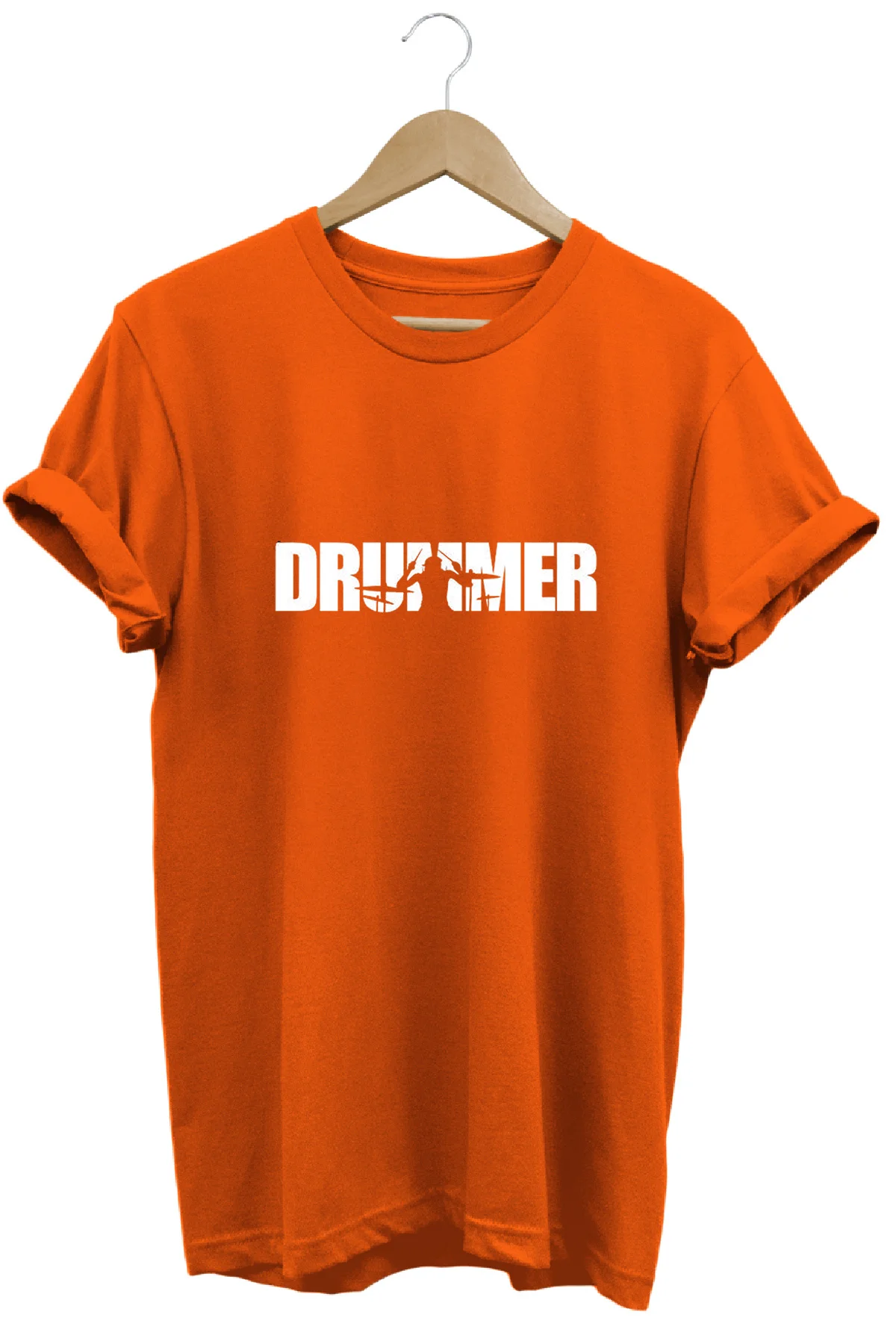 Drummer Davulcu Baskılı %100 Pamuk Regular Fit Bisiklet Yaka T-shirt Drummer Davulcu Baskılı %100 Pamuk Regular Fit Bisiklet Yaka T-shirt