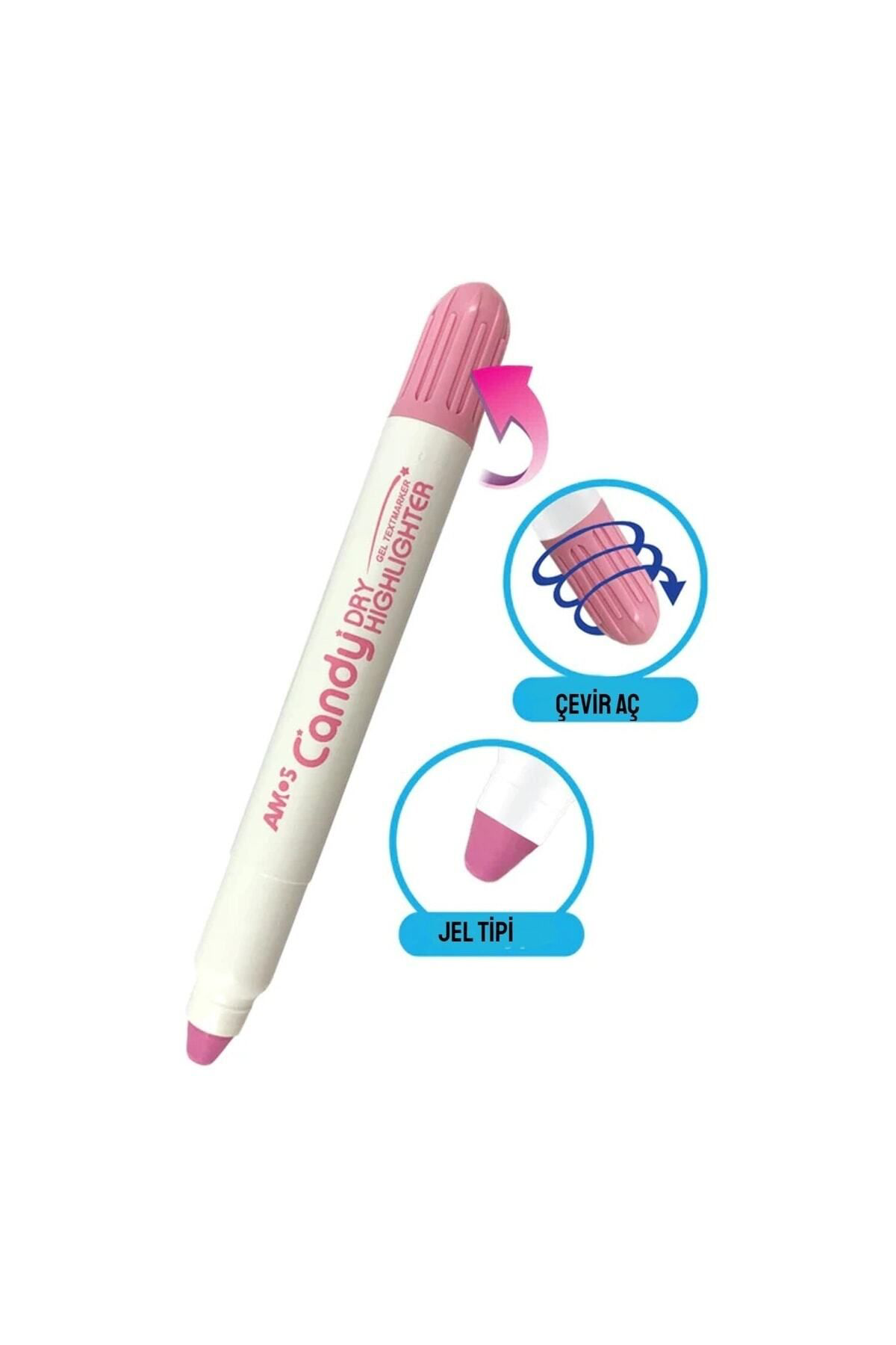 Dry Candy Fosforlu Kalem Pastel Pembe