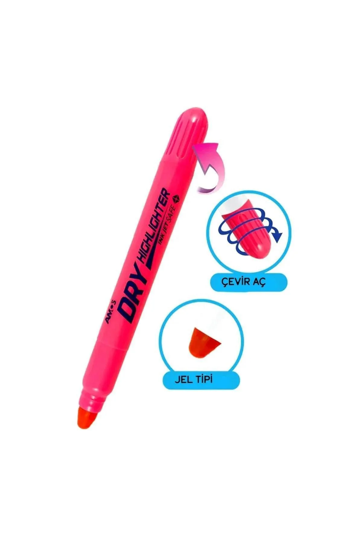 Dry Fosforlu Kalem Pembe Dry Fosforlu Kalem Pembe