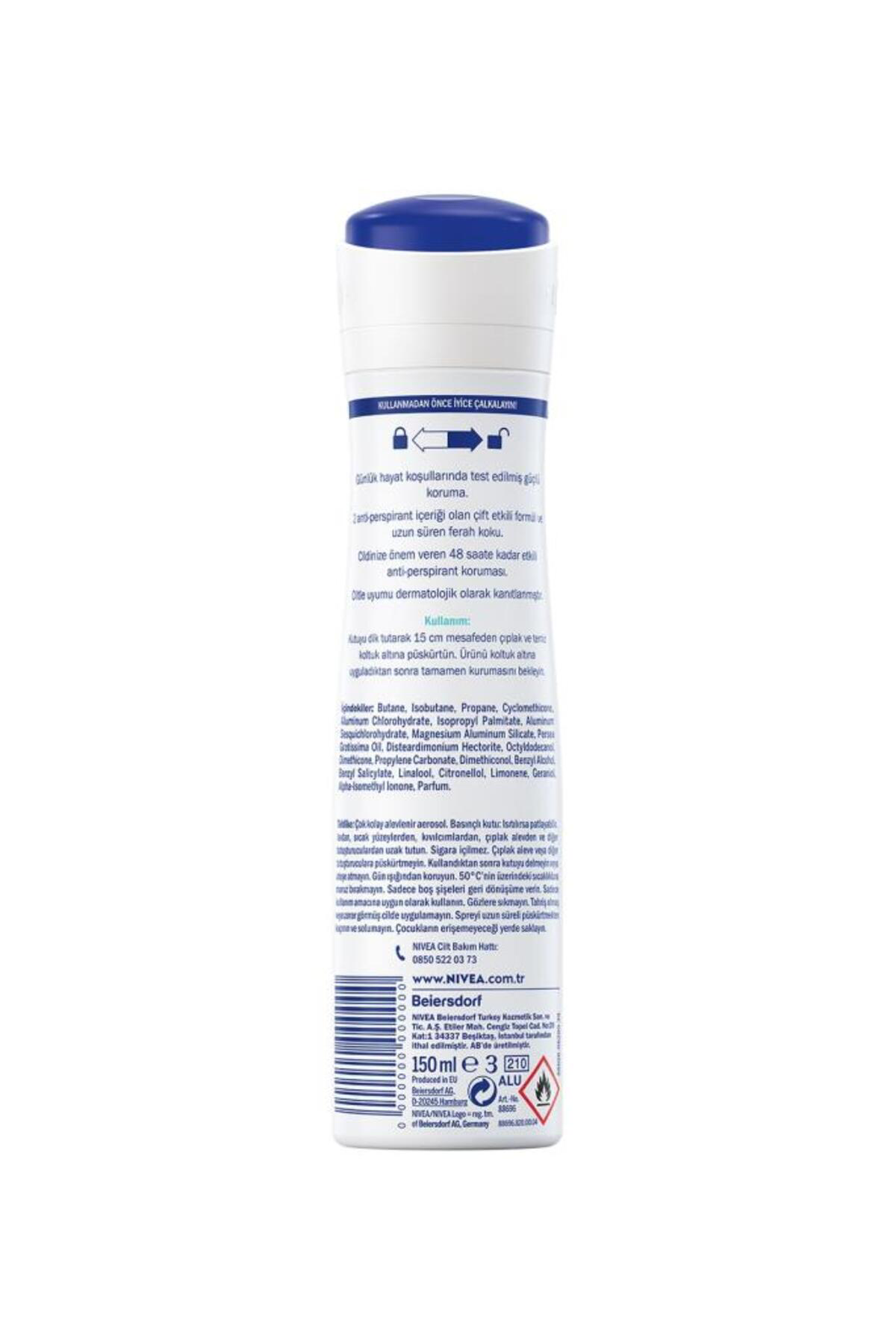 Nivea Dry Fresh Kadın Sprey Deodorant 150 Ml 2 Li