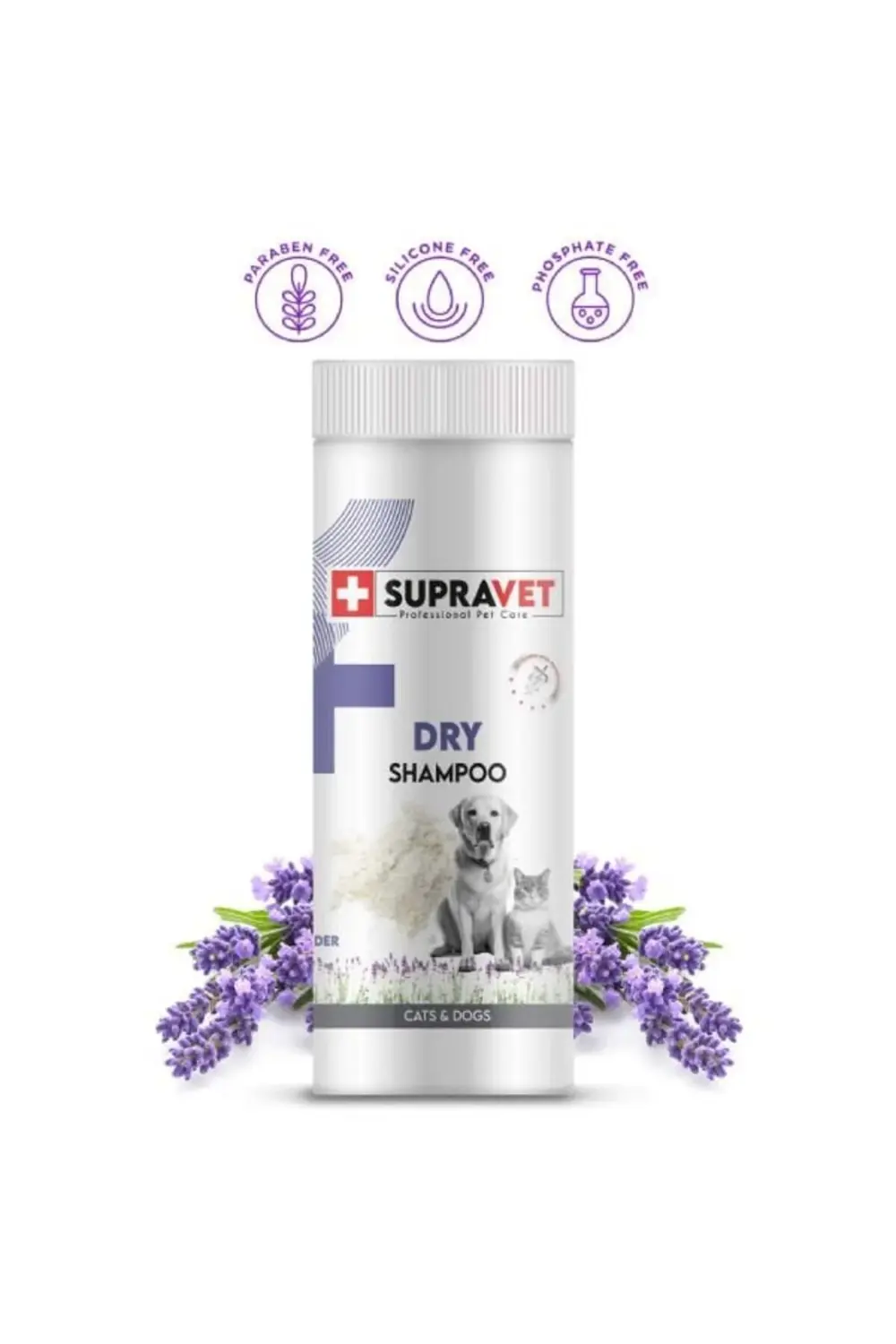 Dry Shampoo Lavanta Özlü Kedi ve Köpek Toz Şampuan 150 Ml