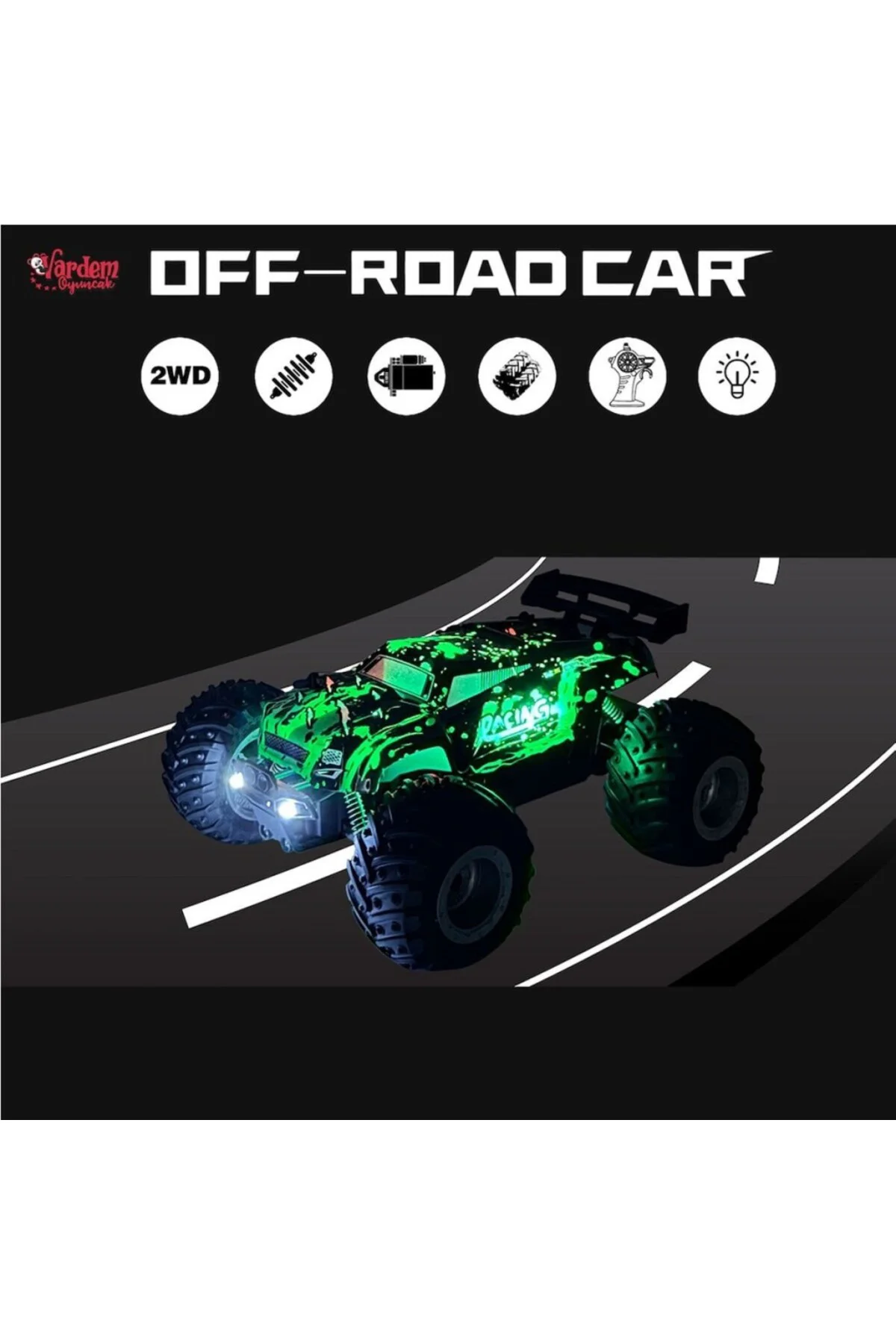 DS-1258A Uzaktan Kumandalı Full Fonksiyon 2.4G 1:18 Şarjlı High Off Road Araba NessiWorld