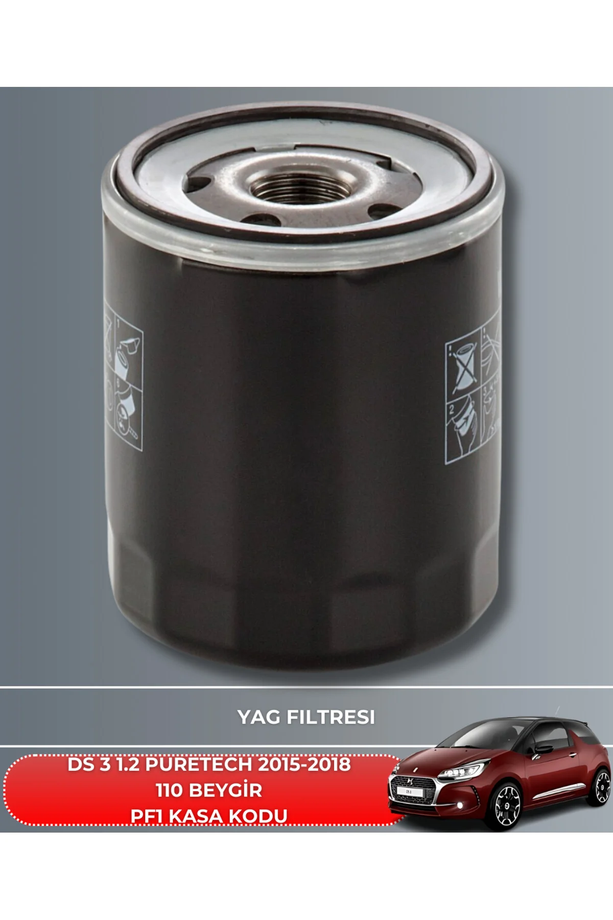 DS 3 1.2 PURETECH 2015-2018 110 BEYGİR HAVA YAĞ POLEN FİLTRE SETİ