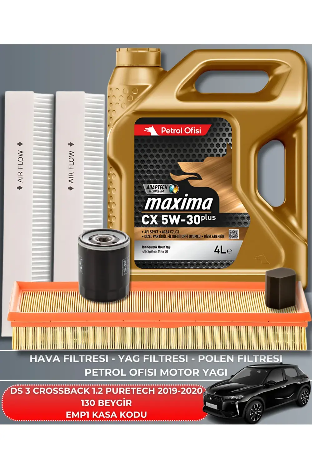 DS 3 CROSSBACK 1.2 PURETECH 2019-2020 130 BEYGİR BAKIM SETİ