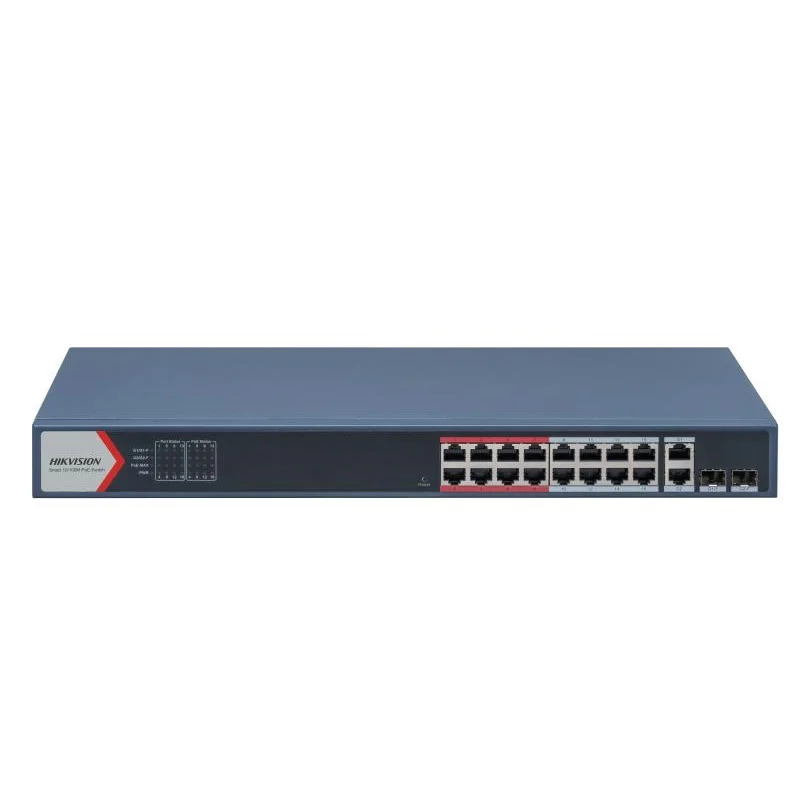 DS-3E1318P-EI 16 Port PoE + 2xGBit Combo Yönetilemez PoE Switch