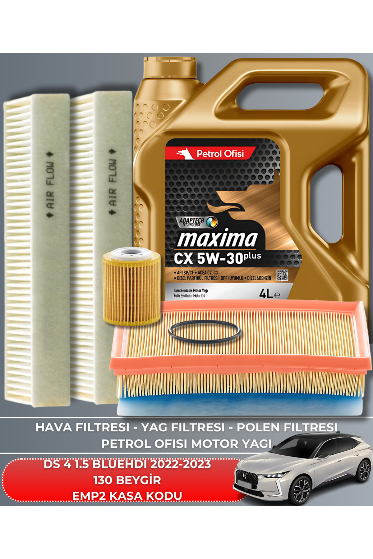 DS 4 1.5 BLUEHDI 2022-2023 130 BEYGİR BAKIM SETİ