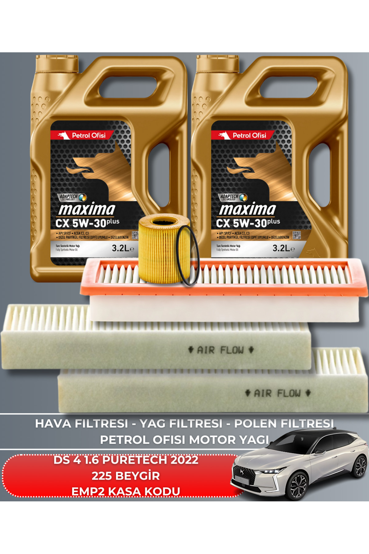DS 4 1.6 PURETECH 2022 225 BEYGİR BAKIM SETİ