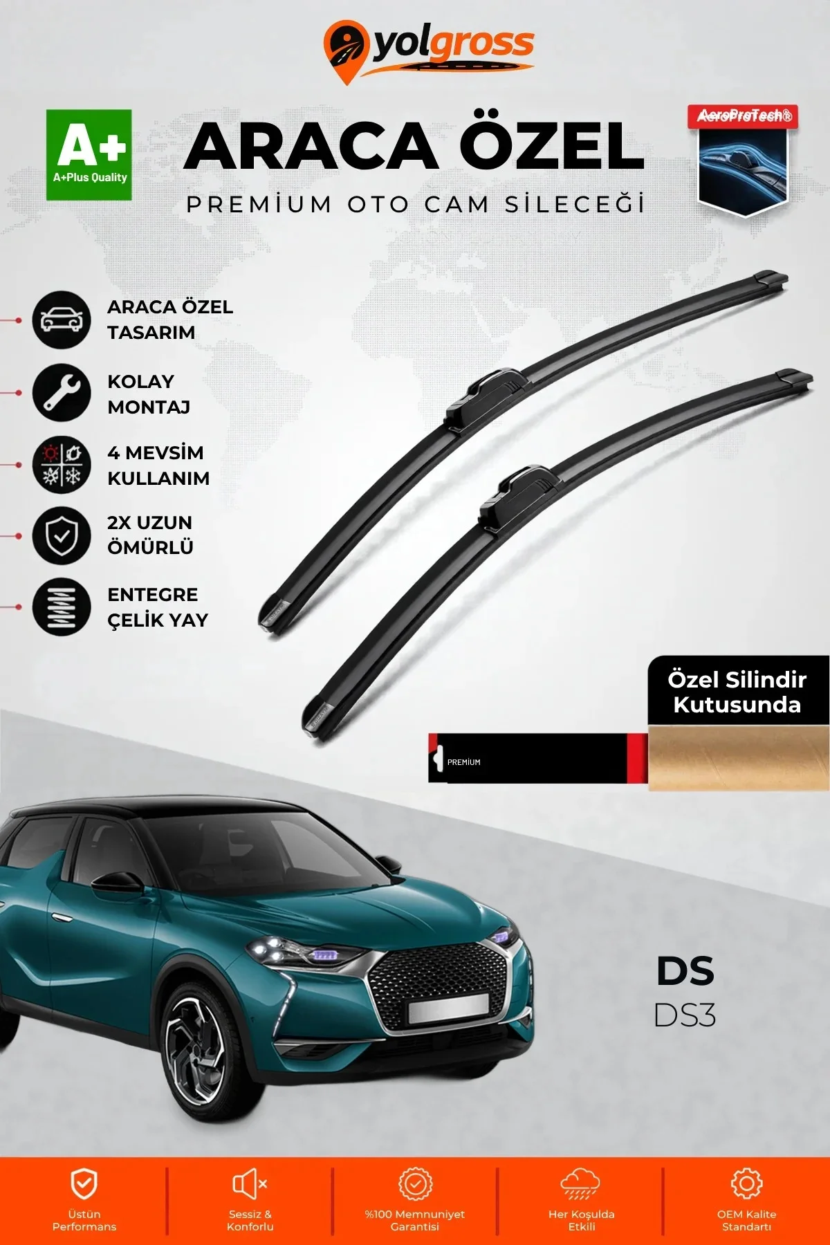 DS DS3 Ön Cam Silecek Seti 2018 Üzeri Premium Araca Özel 60-40 Cm A+ Kalite DS DS3 Ön Cam Silecek Seti 2018 Üzeri Premium Araca Özel 60-40 Cm A+ Kalite