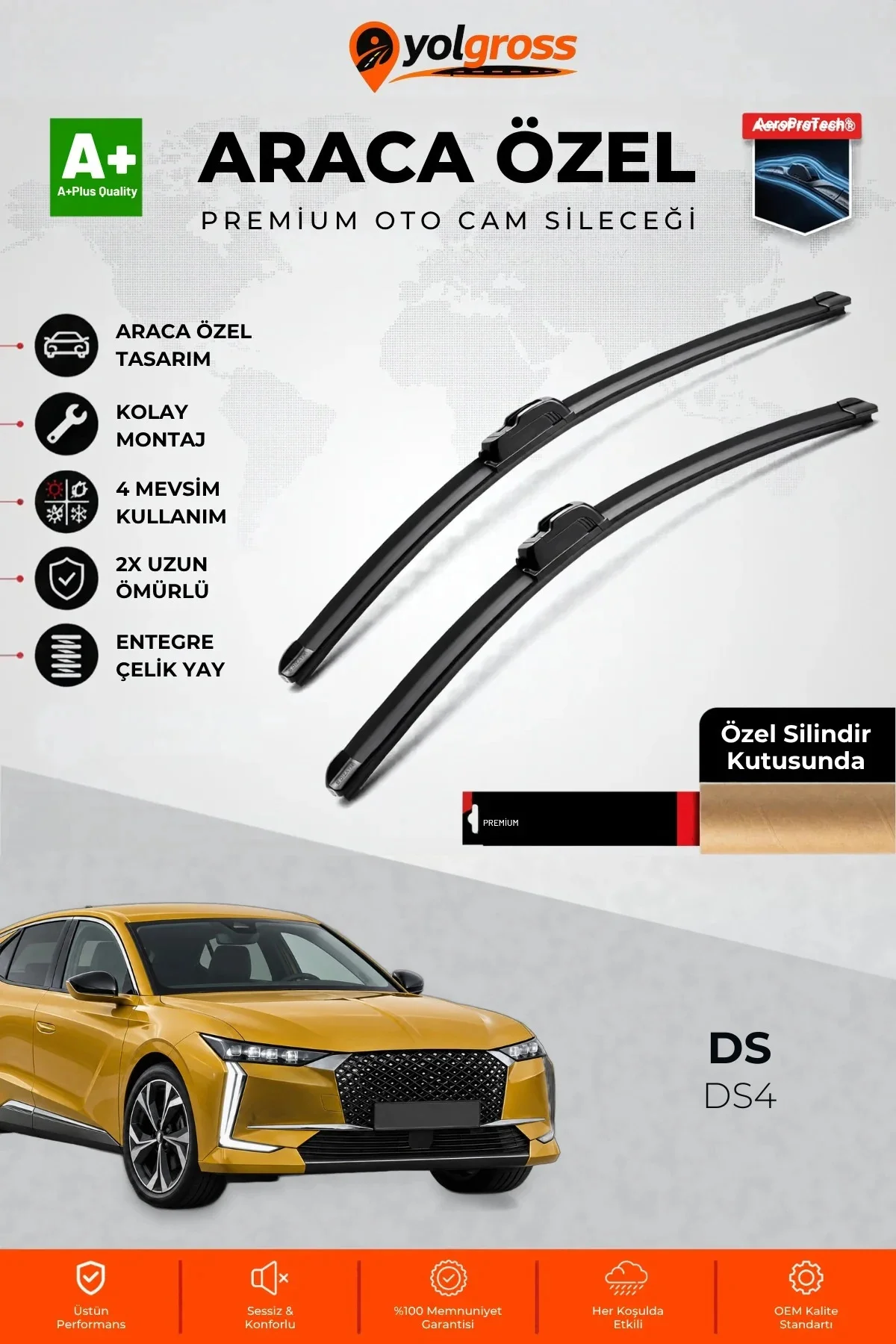 DS DS4 Ön Cam Silecek Seti 2021 Üzeri Premium Araca Özel 60-40 Cm A+ Kalite DS DS4 Ön Cam Silecek Seti 2021 Üzeri Premium Araca Özel 60-40 Cm A+ Kalite