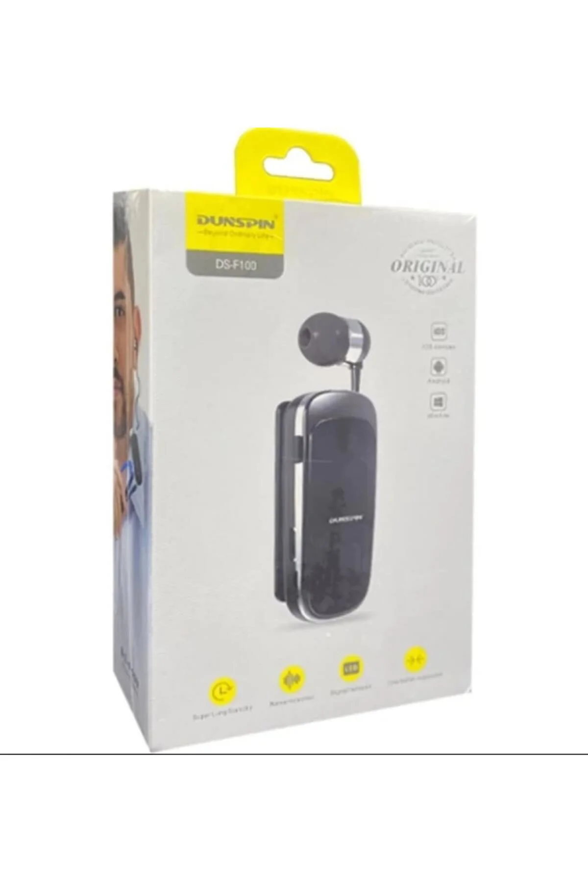 DS-F100 Makaralı Araç İçi Bluetooth Kulaklık | Net Ses, Hafif Tas DS-F100 Makaralı Araç İçi Bluetooth Kulaklık | Net Ses, Hafif Tas