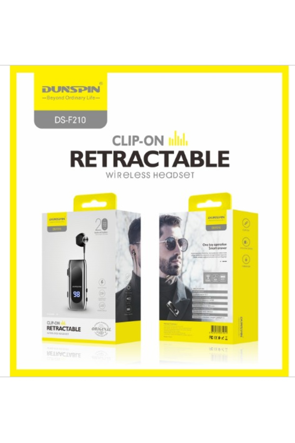 Dunspin Ds-F210 Led Ekranlı Makaralı Bluetooth Kulaklık – 25 Saat Kesinti