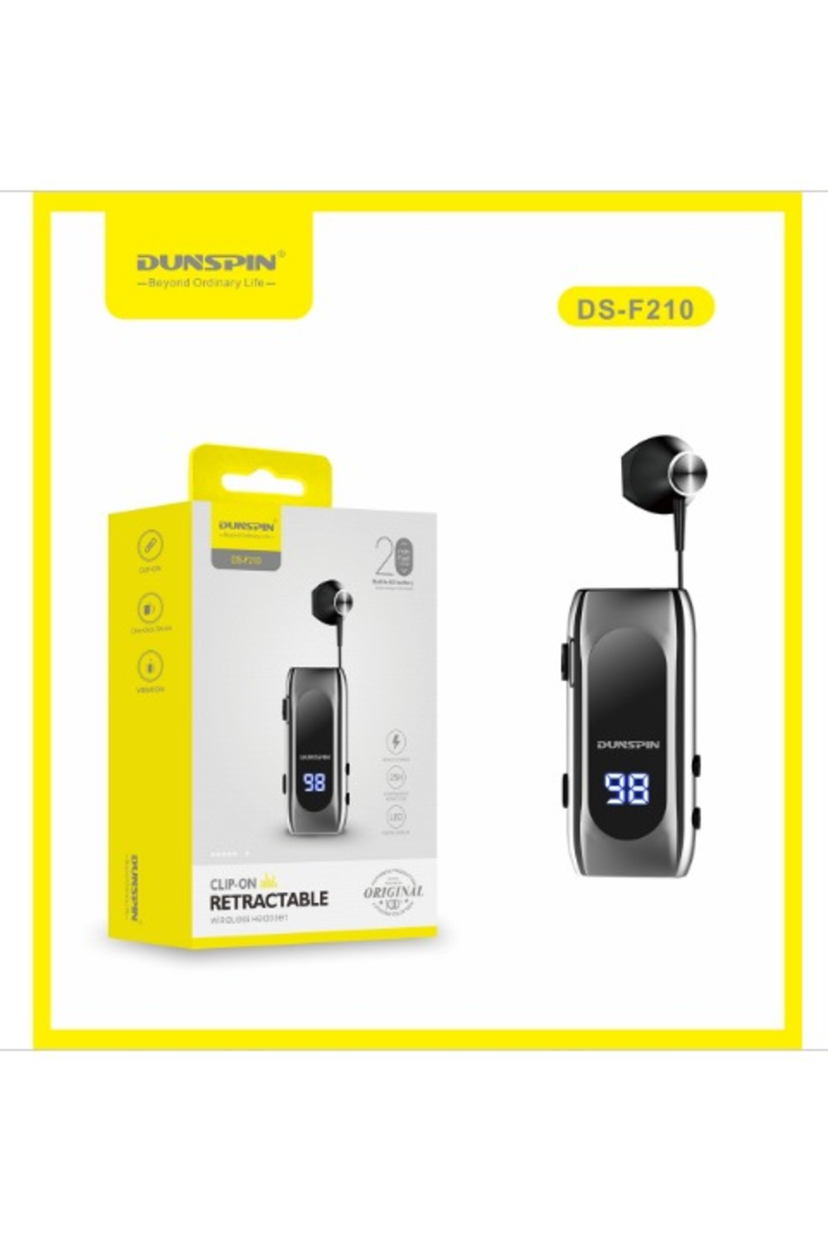 Dunspin Ds-F210 Led Ekranlı Makaralı Bluetooth Kulaklık – 25 Saat Kesinti