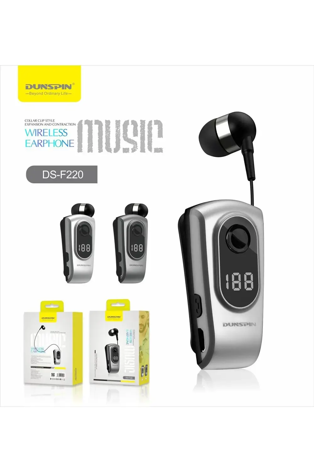 DS-F220 Led Ekranlı Makaralı Titreşimli Bluetooth V5.3 Kulaklık