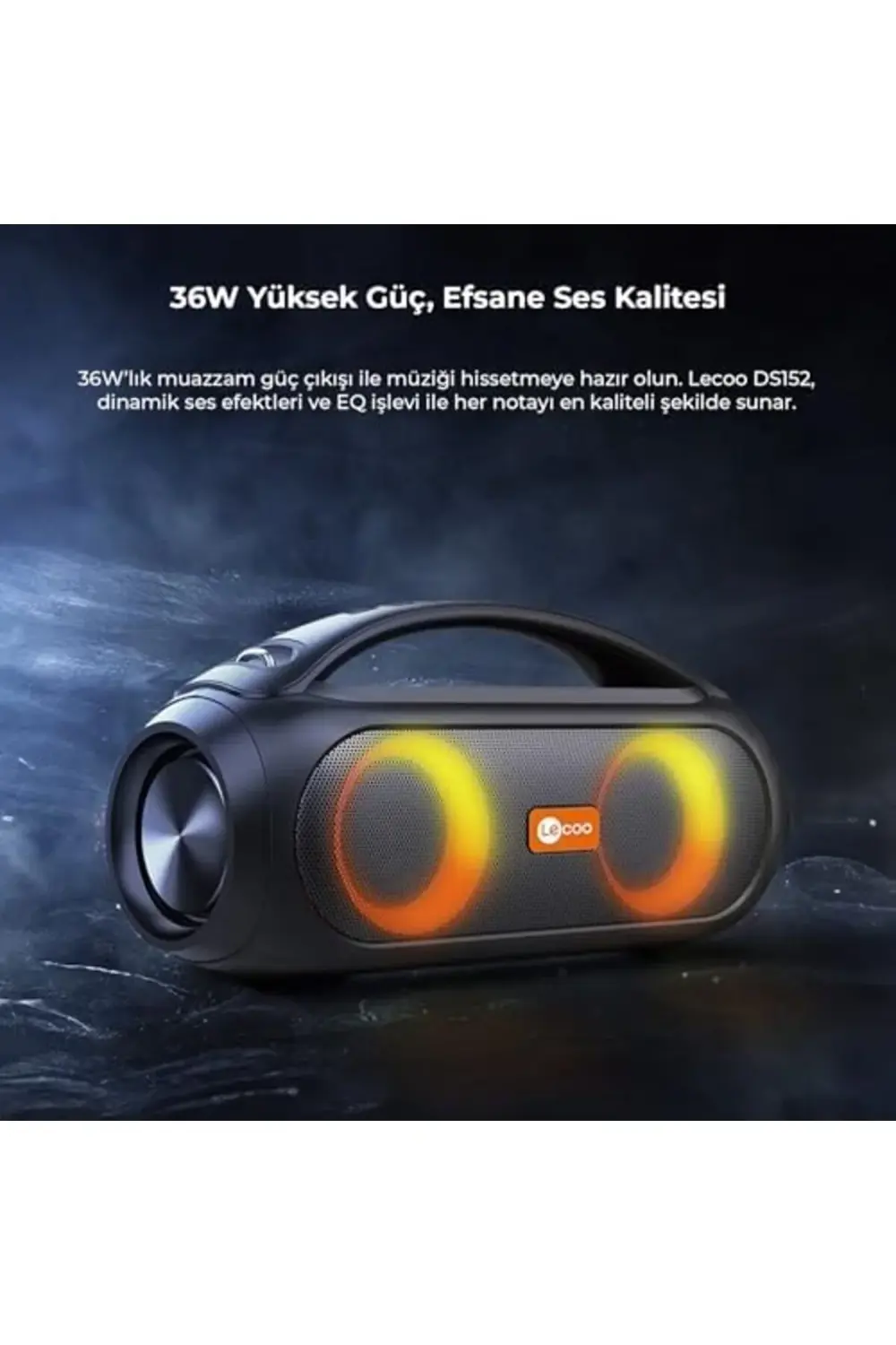 DS152 36W Kablosuz 5.1 Hoparlör - RGB Aydınlatmalı IPX5 Suya Daya