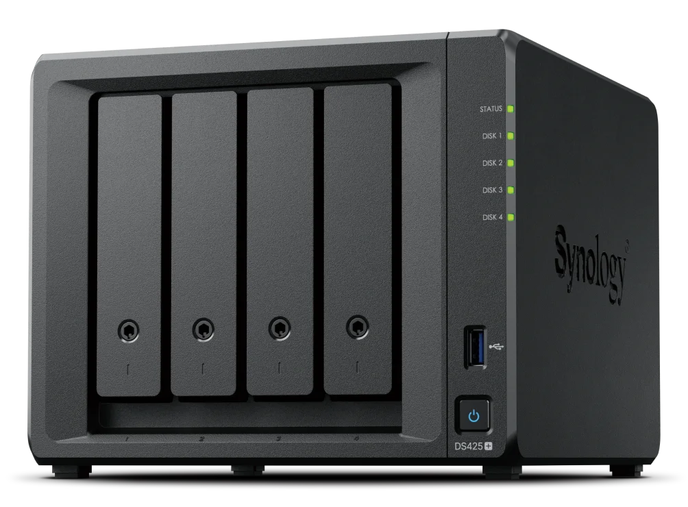 DS425+ DiskStation Intel J4125/2GB DDR4 (Maks.6GB)/4(3.5"/2.5" HDD/SSD) + 2(NVMe M2 SSD) Yuva Destekli Nas Storage DS425+ DiskStation Intel J4125/2GB DDR4 (Maks.6GB)/4(3.5"/2.5" HDD/SSD) + 2(NVMe M2 SSD) Yuva Destekli Nas Storage
