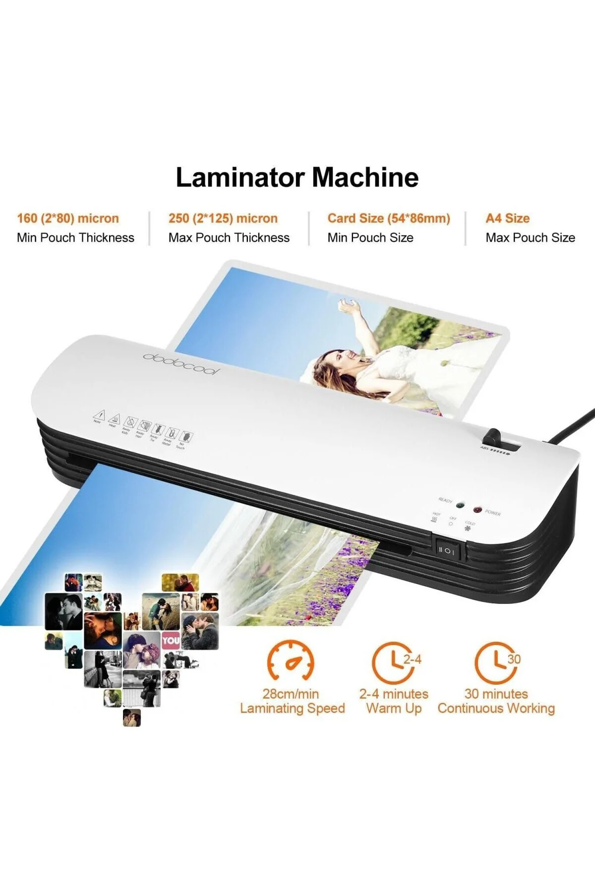 Dsmile SL299 A4 Laminasyon Makinesi Sıcak Soğuk Termal A4 A5 A6