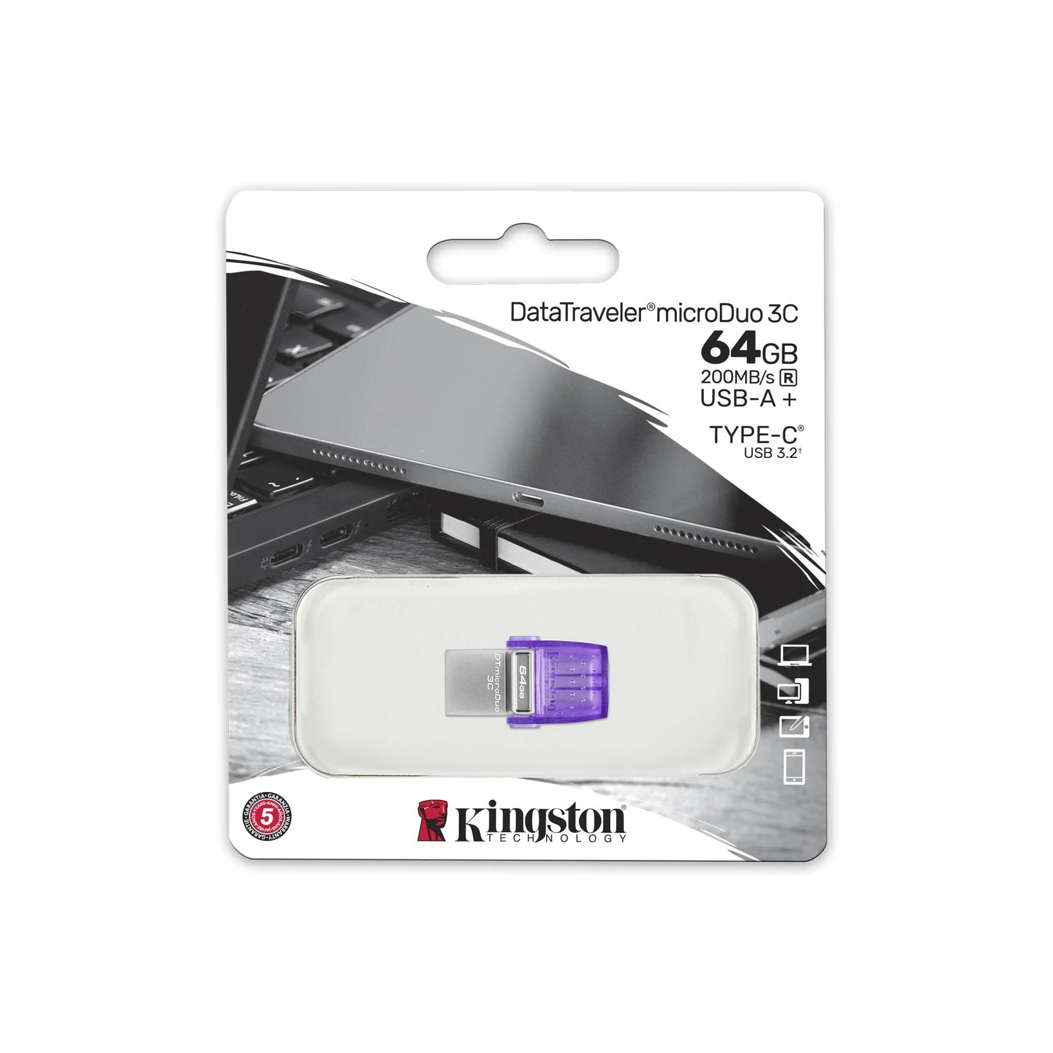 DTDUO3CG3/64GB 64GB DataTraveler Microduo Typc C USB Bellek DTDUO3CG3/64GB 64GB DataTraveler Microduo Typc C USB Bellek