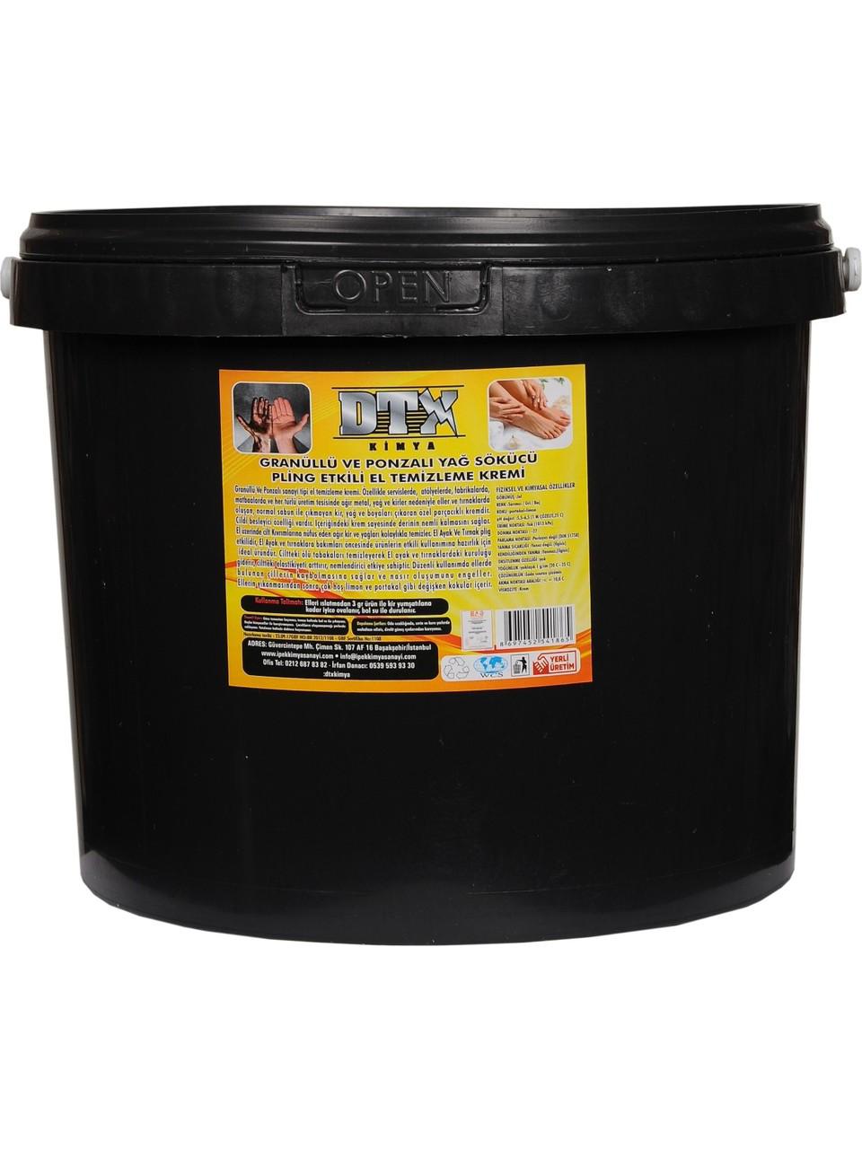Dtx Kimya  Yumuşak Sanayi Tipi Granüllü El Temizleme Sabunu (Kremi) 8 Kg