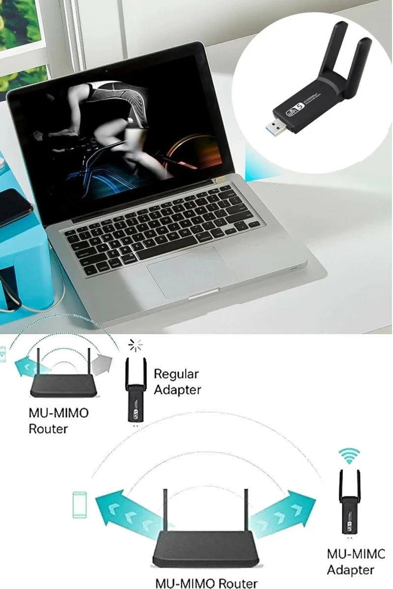 Dual Band AC1200 USB 3.0 WiFi Adaptör – 1200Mbps Hız, 2.4GHz/5.8GHz Çift Frekans, Uzun Menzilli Kablosuz WiFi Yükseltici Fiyatı, Yorumları ve Özellikleri