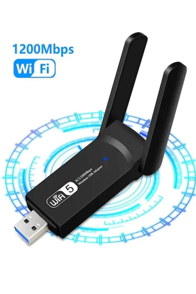 Dual Band AC1200 USB 3.0 WiFi Adaptör – 1200Mbps Hız, 2.4GHz/5.8GHz Çift Frekans, Uzun Menzilli Kablosuz WiFi Yükseltici Fiyatı, Yorumları ve Özellikleri
