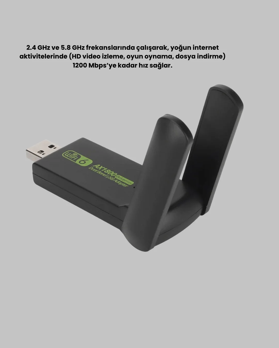 Dual Band USB WiFi Adaptör – 1200 Mbps Hız Fiyatı, Yorumları ve Özellikleri