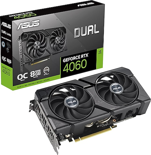 Asus Dual-Rtx4060-O8g-Evo, 8Gb, 128Bit, Gddr6, 1Xhdmi, 3Xdp Gaming Ekr