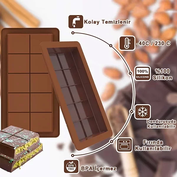 Dubai Çikolatası Kalıbı Çikolata Kalıbı Bpa Free (4741)