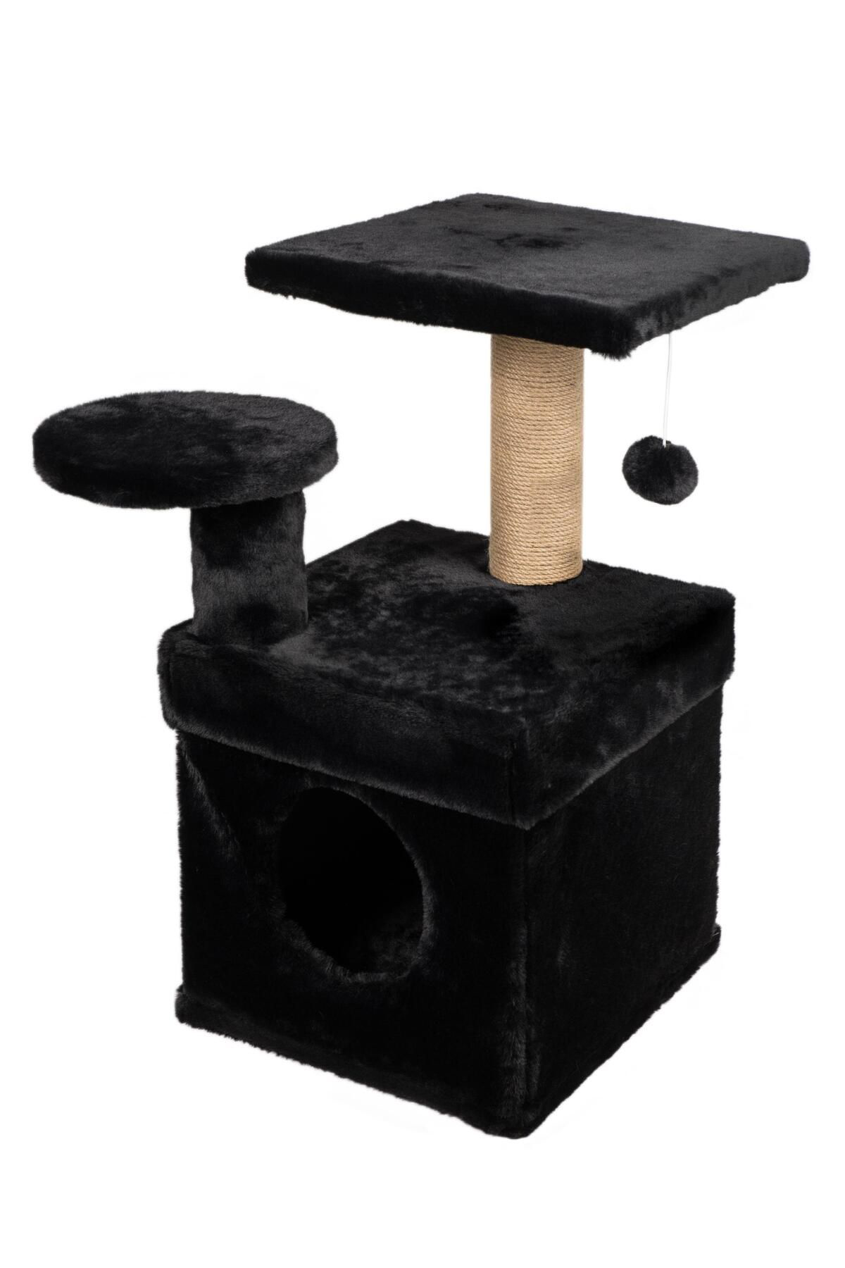 Dubex  65X51x72 Cm Kedi Oyun Evi Ve Tirmalama Platformu Siyah
