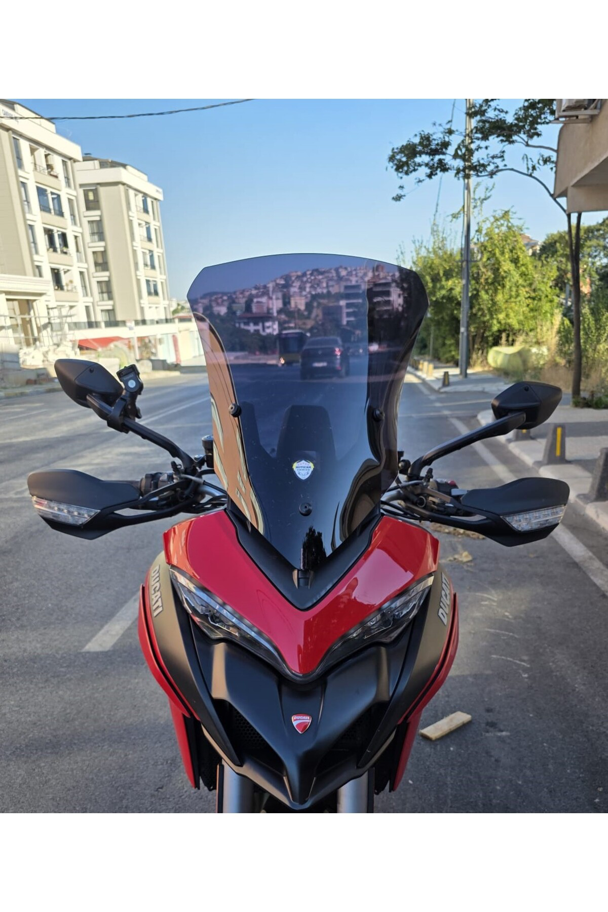 Motocam Ducati Multistrada V2 Siperlik Ön Cam 2022-2025 Model 60Cm Siyah