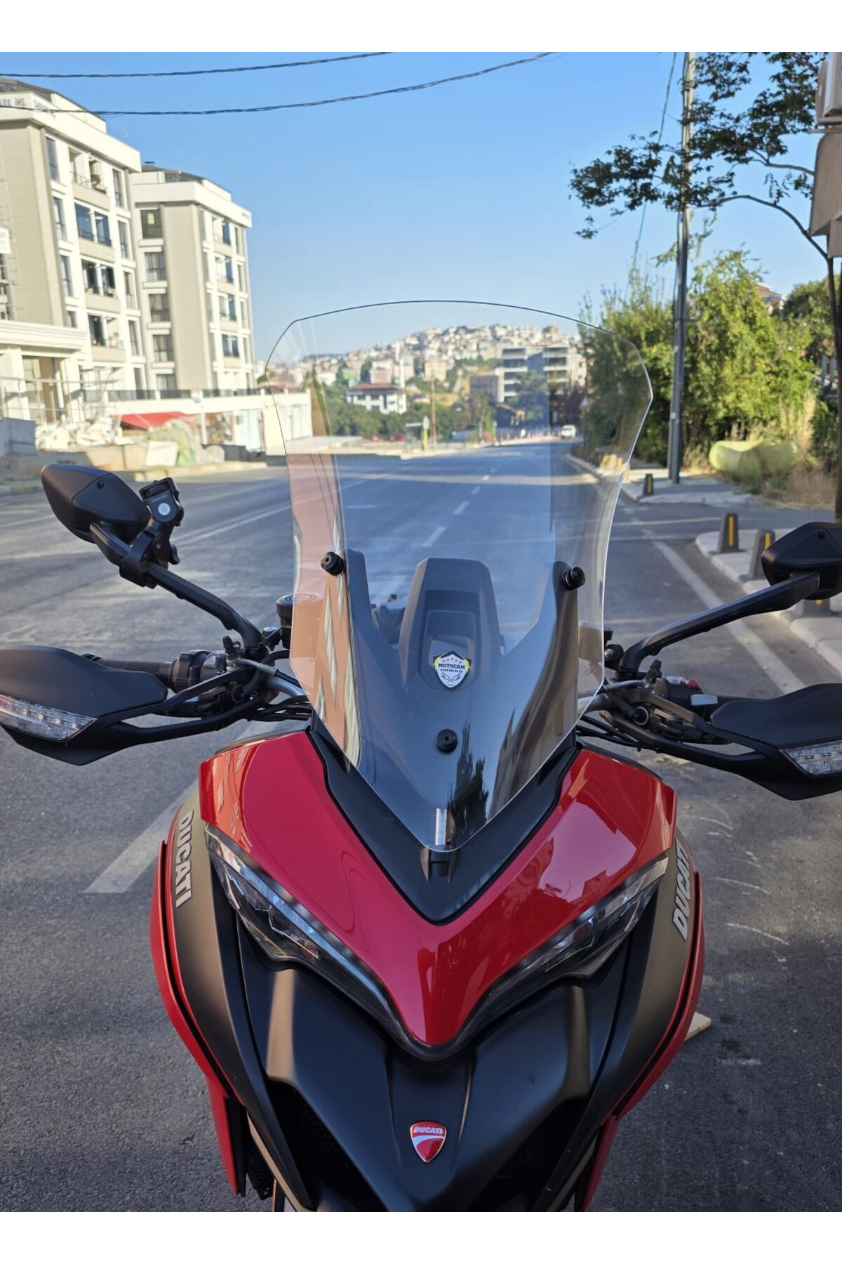 Motocam Ducati Multistrada V2 Siperlik Ön Cam 2022-2025 Model 60Cm Şeffaf