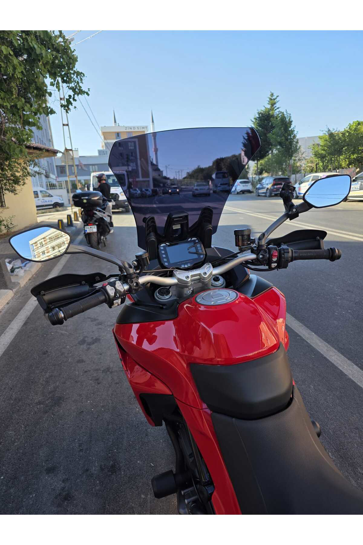 Motocam Ducati Multistrada V2 Siperlik Ön Cam 2022-2025 Model 60Cm Siyah