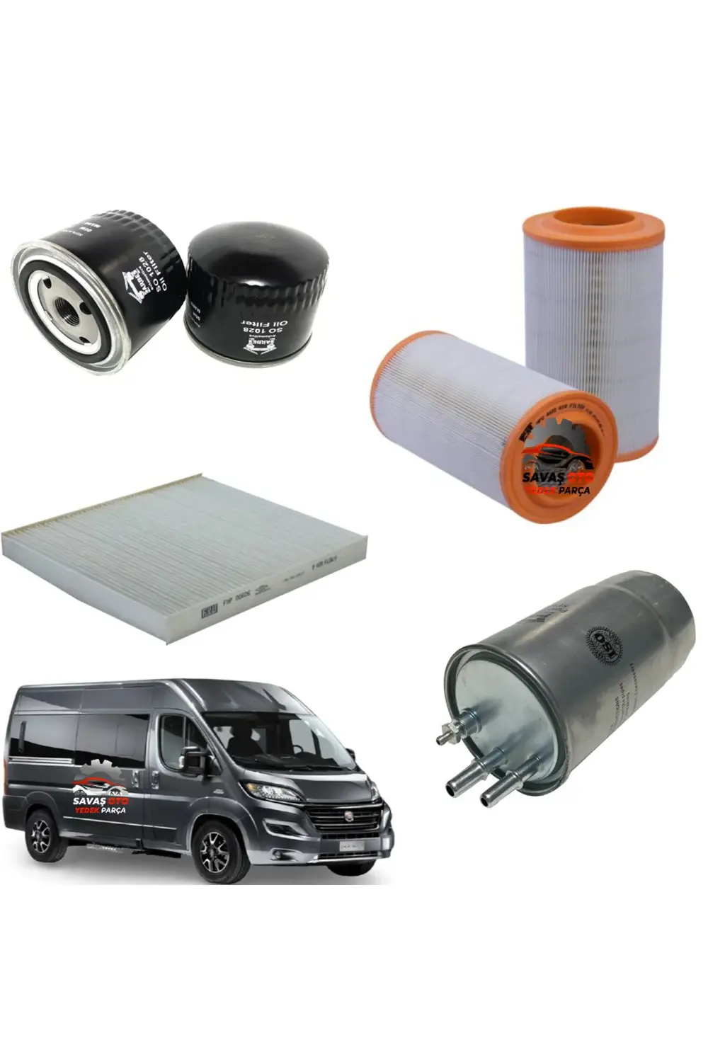 Ducato 2.0 JTD Dizel Kw85 Filtre Bakım Seti 2014-2022 Hava Polen