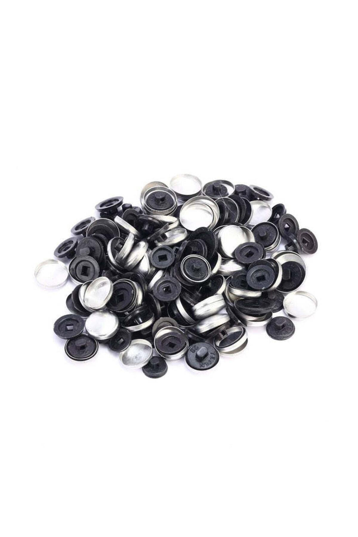 Tuhafiyecimiz Düğme Kapsülü (100 Adet) 26 Boy Siyah Arka Tuhafiyecimiz Düğme Kapsülü (100 Adet) 26 Boy Siyah Arka