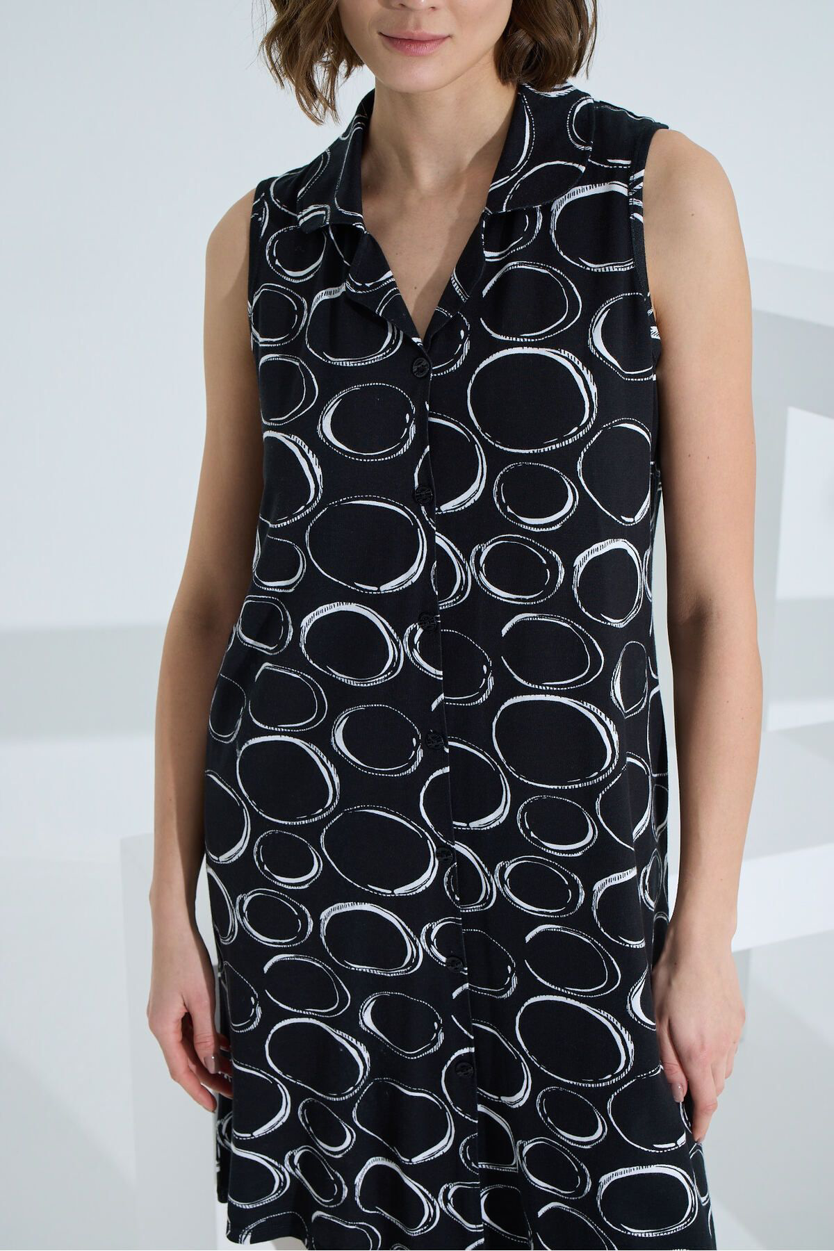 Etoile Düğmeli Kolsuz Cepli Bambu Kadın Elbise Yazlık