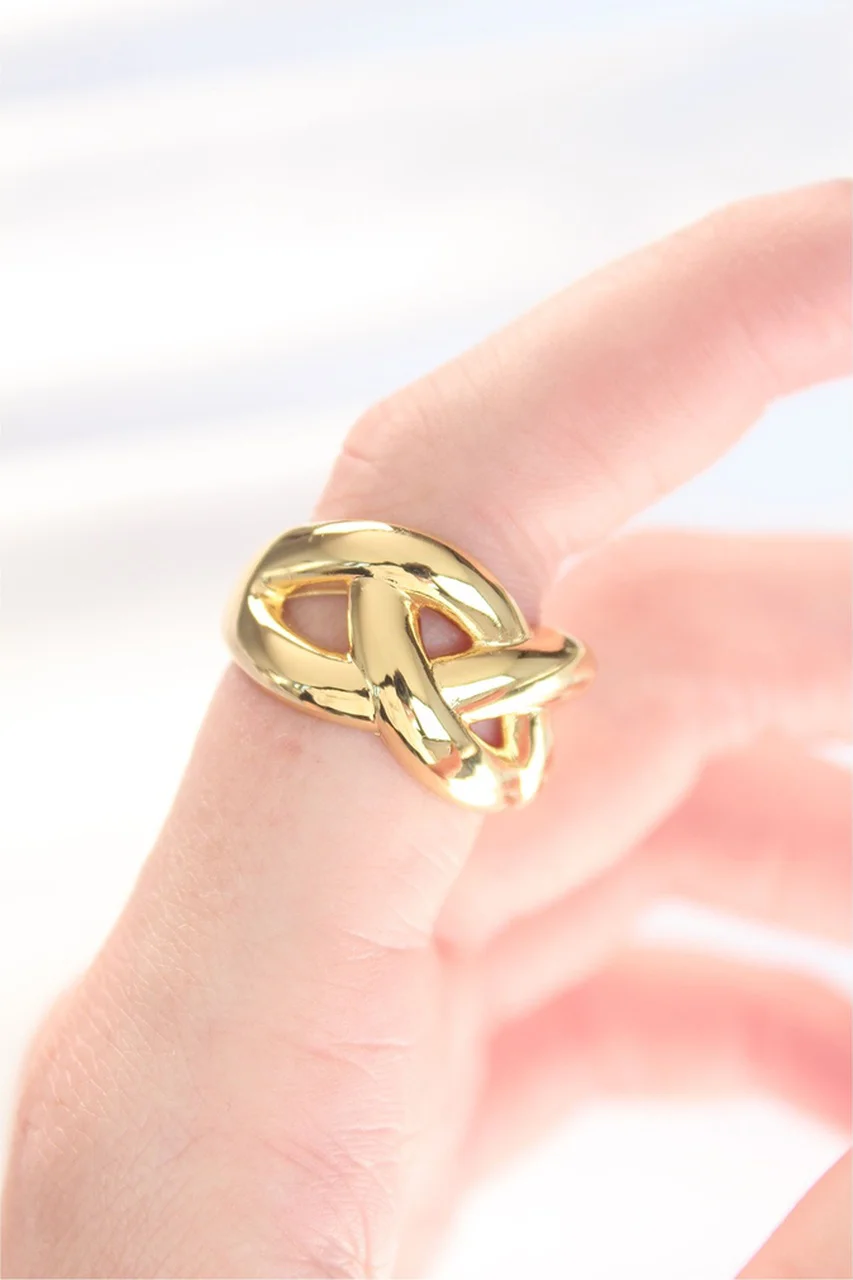 Düğüm Model Gold Renk Ayarlanabilir Yüzük Diğer