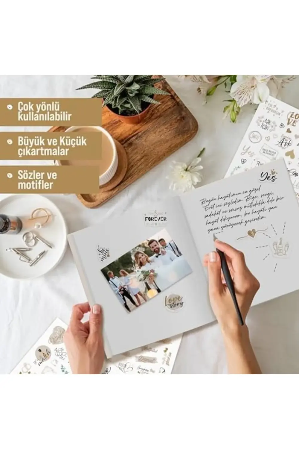 Düğün Sticker Seti, 325 Adet Çıkartma, Misafir, Konuk Defteri vey