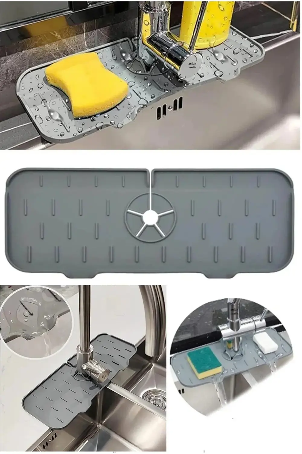 Dükkanönü Su Tutucu Musluk Matı Mutfak Ve Banyo Koruyucu Lavabo M