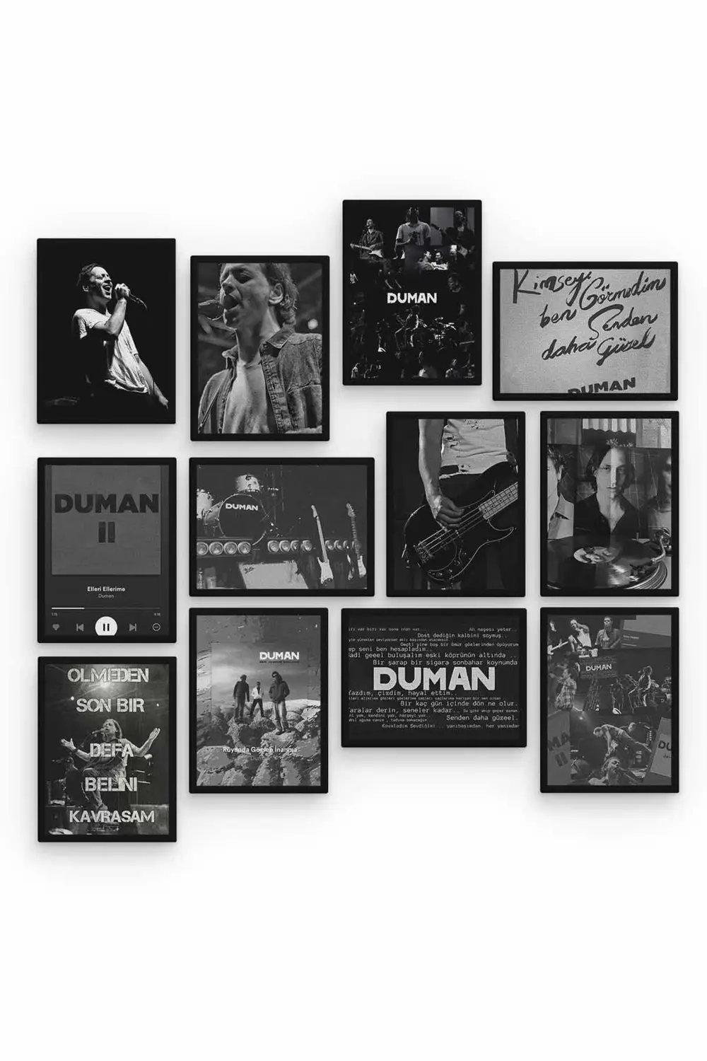 Duman 12 Parça Ahşap Mdf Tablo Zlltb421
