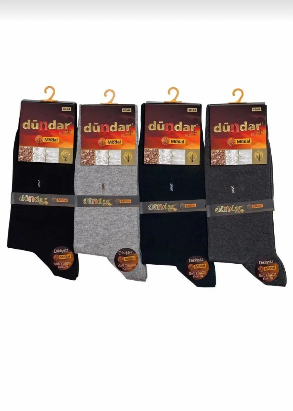 DÜNDAR PLUS 4124 ERKEK MODAL LİKRALI DİKİŞSİZ ÇORAP 6 ADET