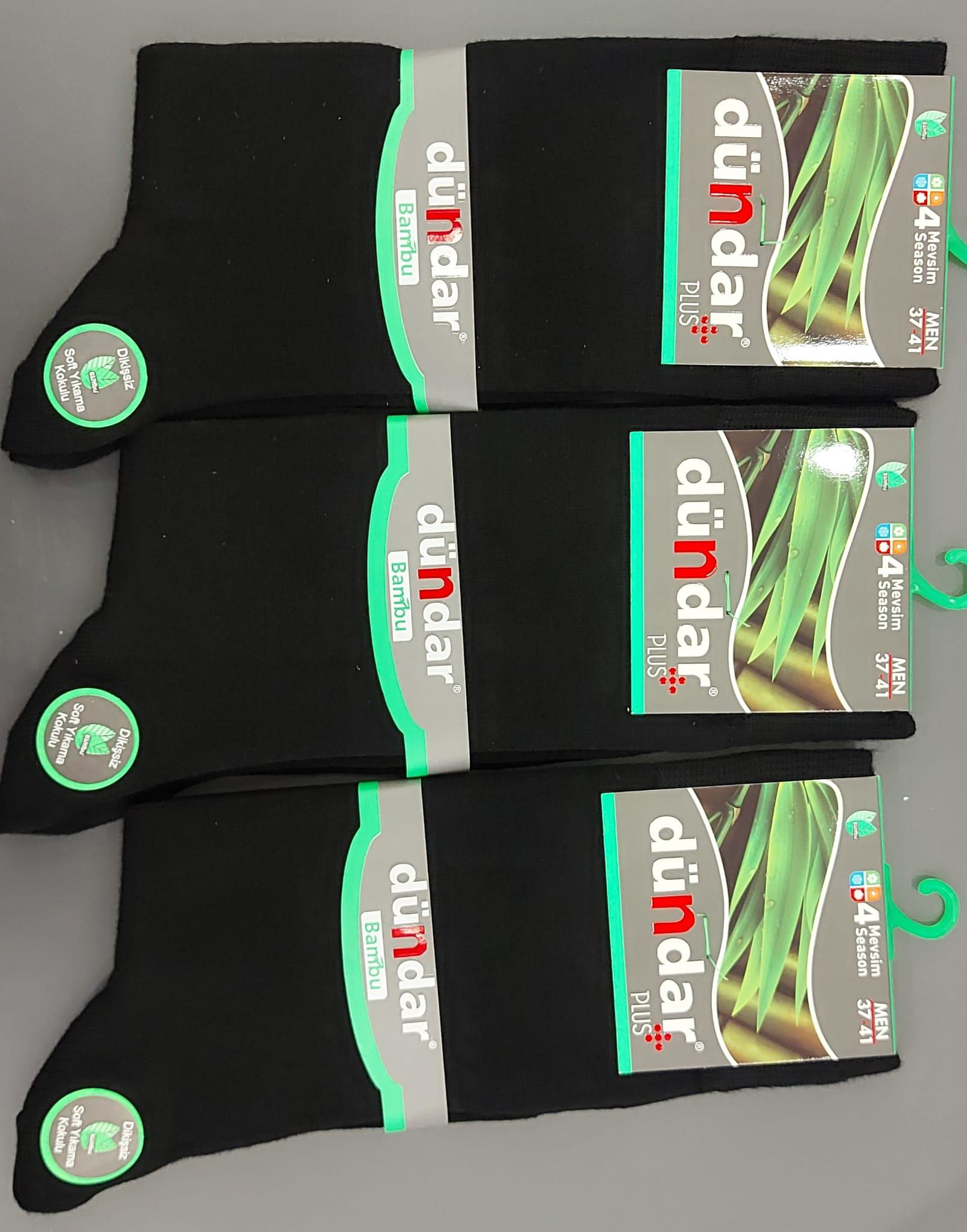 DÜNDAR PLUS 4780 ERKEK BAMBU 4 MEVSİM ÇORAP 12 ADET