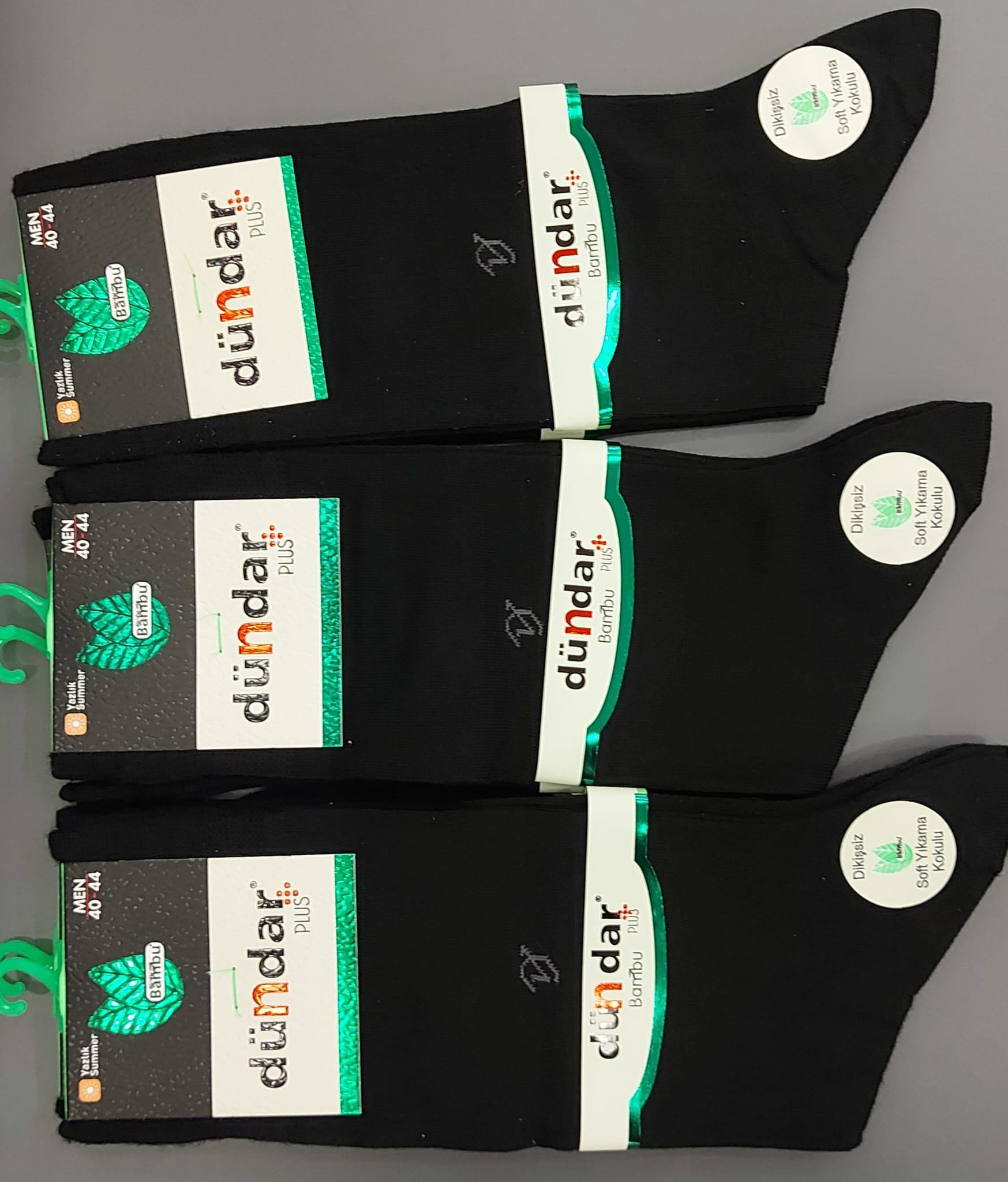 DÜNDAR PLUS 5534 ERKEK DİKİŞSİZ BAMBU LİKRALI ÇORAP 12 ADET