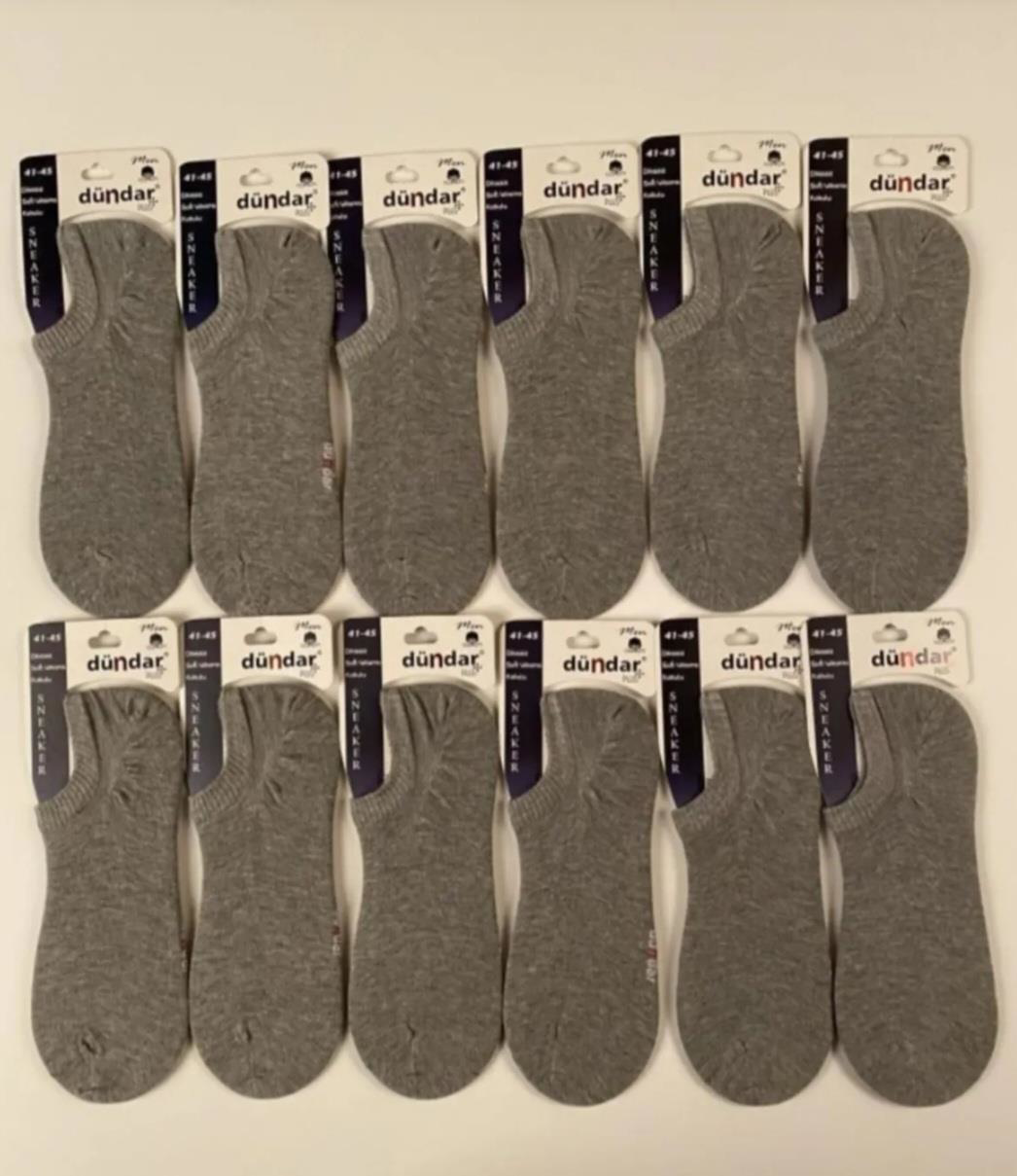 DÜNDAR PLUS 5558 ERKEK DİKİŞSİZ SNEAKER ÇORAP 6 ADET