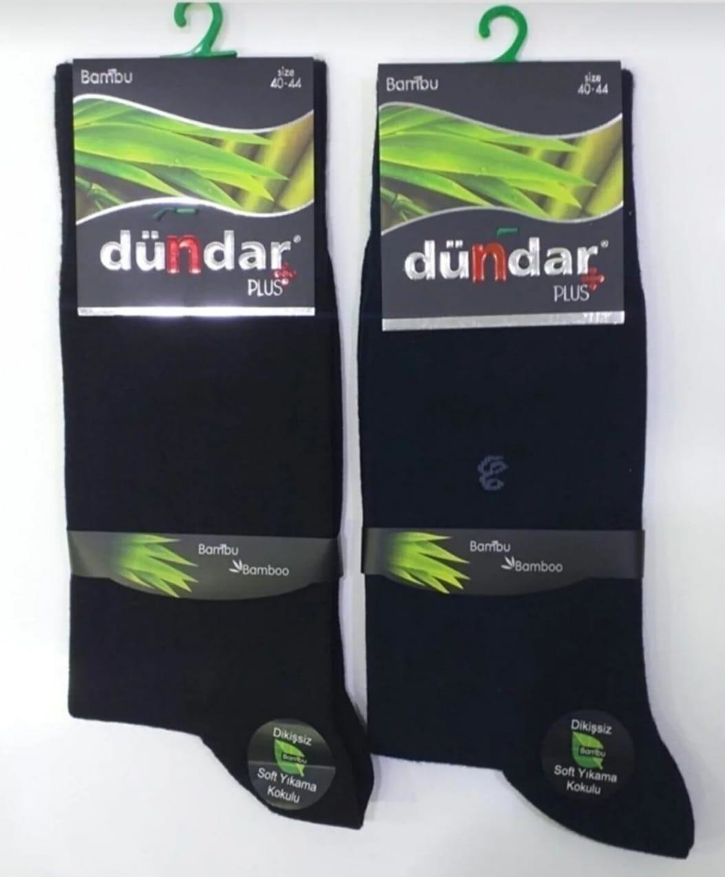 DÜNDAR PLUS 5602 ERKEK BAMBU LİKRALI ÇORAP ( 6 SİYAH 6 LACİVERT )