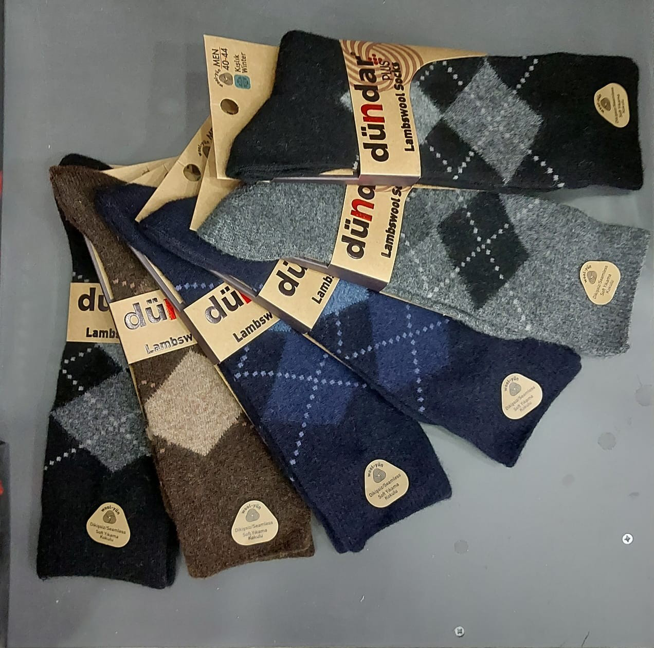 DÜNDAR PLUS 5909 ERKEK KIŞLIK LAMBSWOOL YÜN ÇORAP 12 ADET